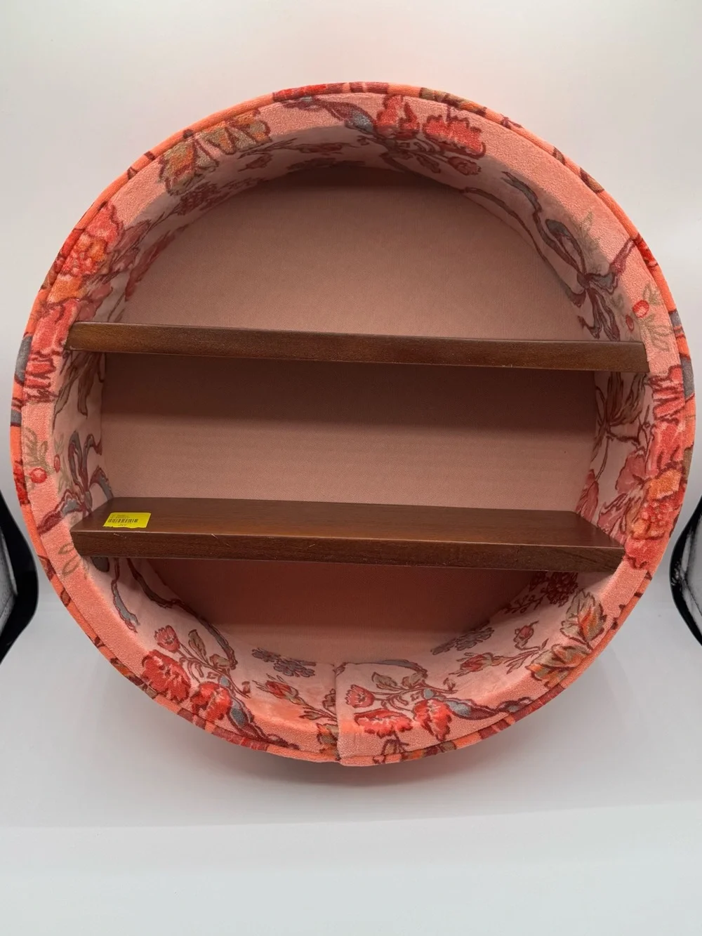 Urban Outfitters Jane Round Velvet Upholstered Wall Shelf